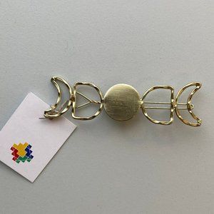 NWT Moon Phases Gold Hair Clip